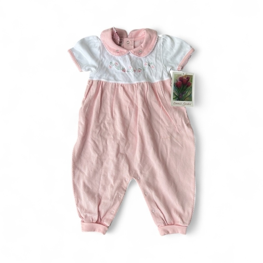 Vintage  Emma's Garden Baby Girl One Piece Outfit Size Medium 18 Months